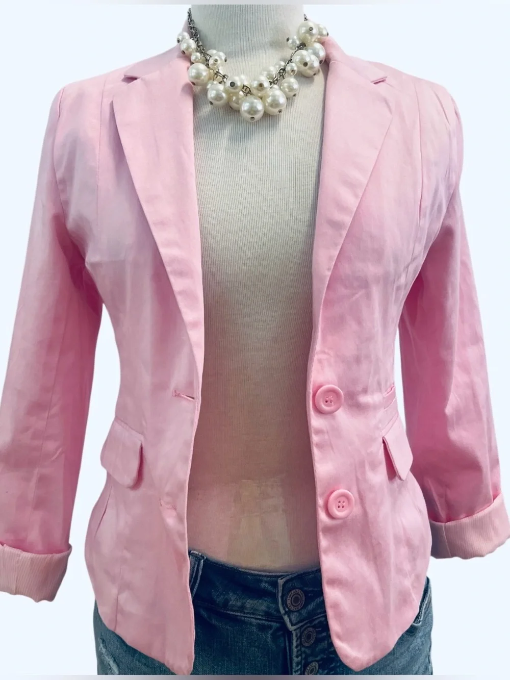 Ambiance Light Pink Tailored Blazer
